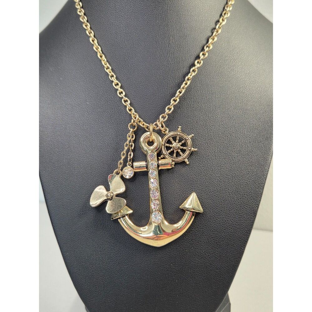 Nautical Anchor Charm Necklace